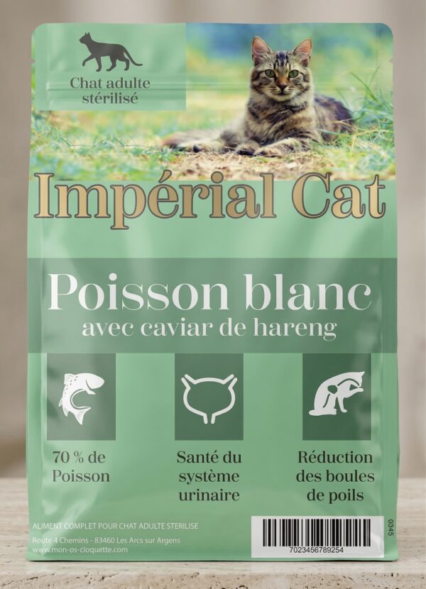 Chat adulte stérilisé — Superfoodcat Poisson blanc, Caviar & Hareng