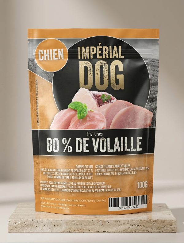 Chien tout âge friandise récompense ou éducation volaille